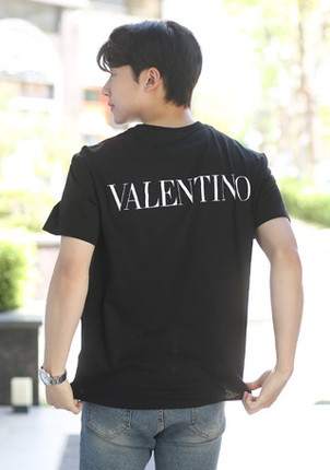 발렌티노 백 로고 티셔츠 XV0MG10V 8H0(BK)